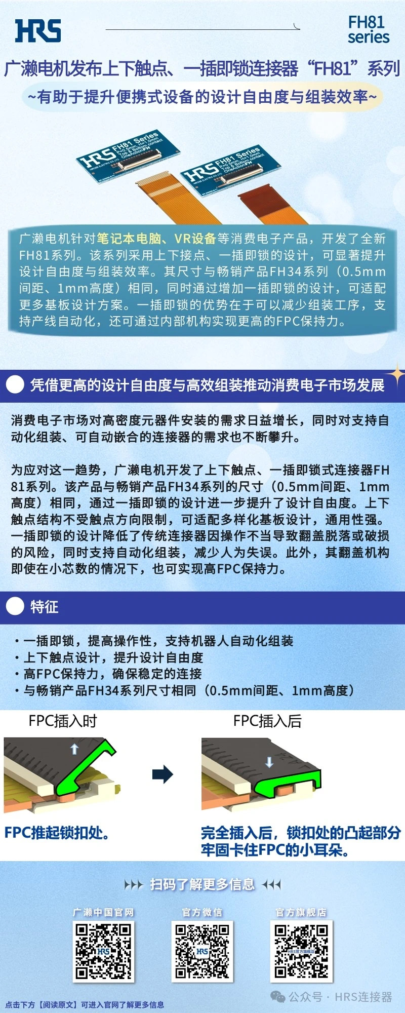 【新品發(fā)布】廣瀨電機發(fā)布上下觸點、一插即鎖連接器“FH81”系列